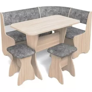 Кухонный Уголок Бител Тюльпан Однотон (Ясень Светлый, В.Графит) (BIT001326)