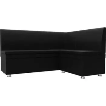 Кухонный уголок Мебелико Уют эко-кожа черный правый