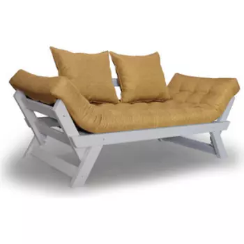 Кушетка Arsko Отман эмаль-бежевая рогожка