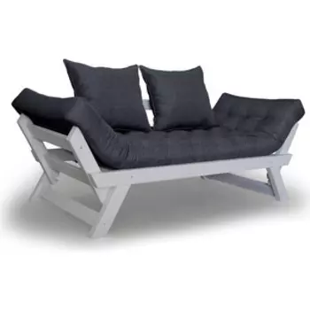 Кушетка Arsko Отман эмаль-черная рогожка