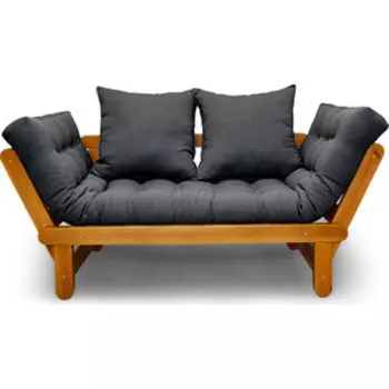 Кушетка Arsko Сламбер орех-черная рогожка