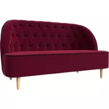 Кушетка АртМебель Амиса микровельвет бордовый