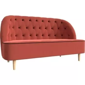 Кушетка АртМебель Амиса микровельвет коралловый