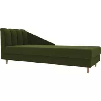Кушетка АртМебель Астер микровельвет зеленый левый угол