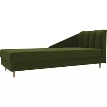 Кушетка АртМебель Астер микровельвет зеленый правый угол