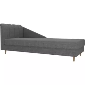 Кушетка АртМебель Астер рогожка серый левый угол