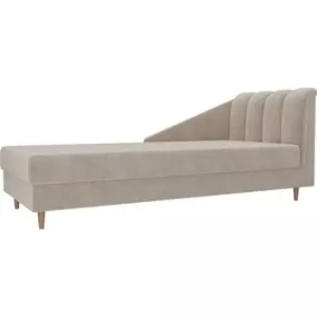 Кушетка АртМебель Астер велюр бежевый правый угол
