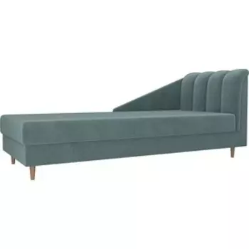 Кушетка АртМебель Астер велюр бирюза правый угол