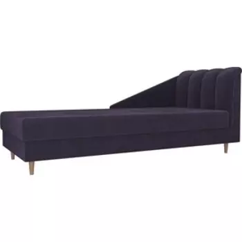 Кушетка АртМебель Астер велюр фиолетовый правый угол