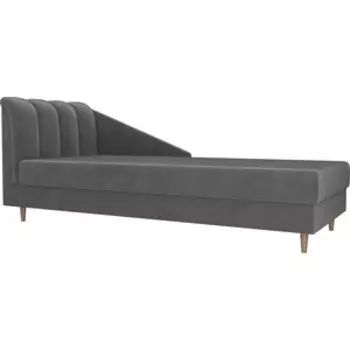 Кушетка АртМебель Астер велюр серый левый угол