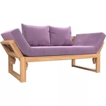 Кушетка АртМебель Форли микровельвет сиреневый