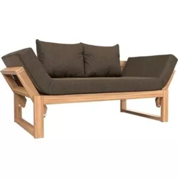 Кушетка АртМебель Форли рогожка коричневый