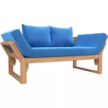 Кушетка АртМебель Форли велюр голубой