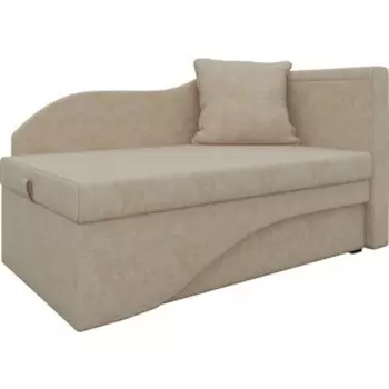 Кушетка АртМебель Грация микровельвет бежевый правый