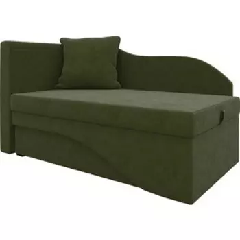 Кушетка АртМебель Грация микровельвет зеленый левый