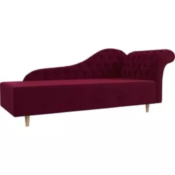 Кушетка АртМебель Камерон микровельвет бордовый