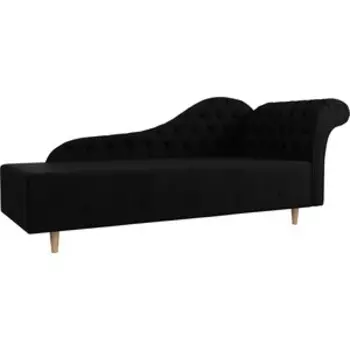 Кушетка АртМебель Камерон микровельвет черный