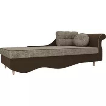 Кушетка АртМебель Лорд Корфу 03 микровельвет коричневый правый угол