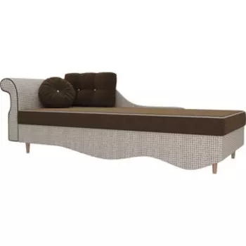 Кушетка АртМебель Лорд микровельвет коричневый корфу 02 левый угол