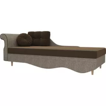 Кушетка АртМебель Лорд микровельвет коричневый корфу 03 левый угол