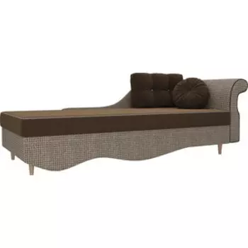 Кушетка АртМебель Лорд микровельвет коричневый корфу 03 правый угол