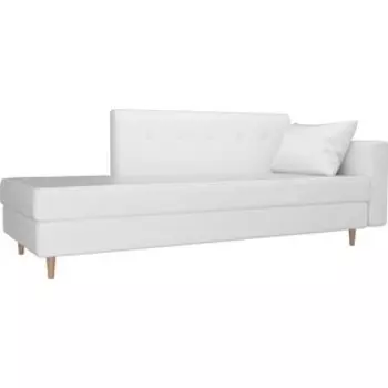 Кушетка АртМебель Селена экокожа белый правый угол