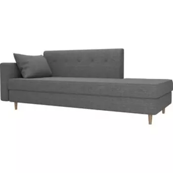 Кушетка АртМебель Селена рогожка серый левый угол