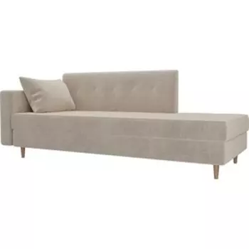 Кушетка АртМебель Селена велюр бежевый левый угол