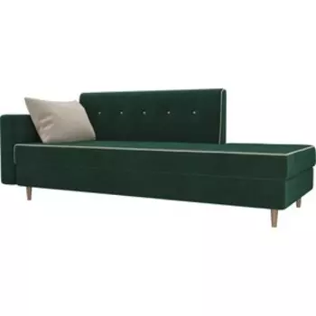 Кушетка АртМебель Селена велюр зеленый левый угол