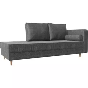 Кушетка Лига Диванов Прайм рогожка серый правый угол