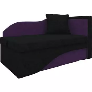 Кушетка Мебелико Грация микровельвет черно-фиолетов правый