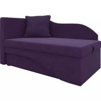 Кушетка Мебелико Грация микровельвет фиолетовый левый