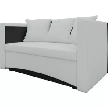 Кушетка Мебелико Принц эко-кожа бело-черный правый