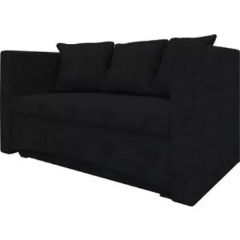 Кушетка Мебелико Принц микровельвет черный левый