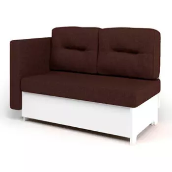 Кушетка Шарм-Дизайн Гамма 120 левый белый и шоколад