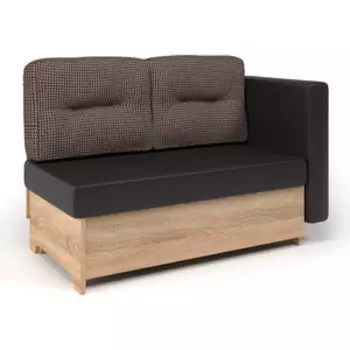 Кушетка Шарм-Дизайн Гамма 120 правый дуб экокожа шоколад и Корфу