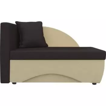 Кушетка Шарм-Дизайн Трио экокожа бежевый/коричневый левый