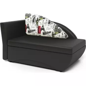 Кушетка Шарм-Дизайн Трио левый Париж и экокожа шоколад