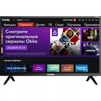 LED Телевизор TELEFUNKEN TF-LED32S90T2S (HD READY, DVB-T2, DVB-C, Smart TV) черный