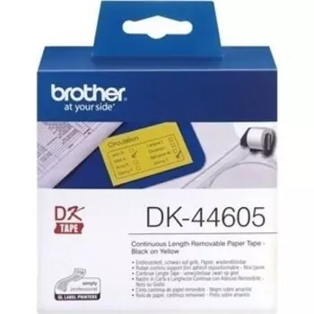 Лента Brother DK-44605 желтая бумажная, 62 мм x 30,48 м (DK44605)