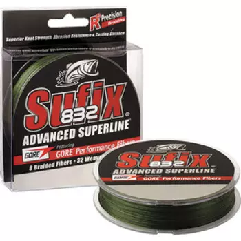 Леска плетеная SUFIX 832 Braid зеленая 120 м 0.24 мм 17,7 кг