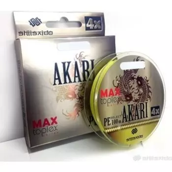 Леска плетёная Shii Saido Akari 4X, L-150 м, d-0,330 мм, test-15,86 кг, yellow