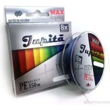 Леска плетёная Shii Saido Jupita 8X, L-150 м, d-0,128 мм, test-5,44 кг, multicolor