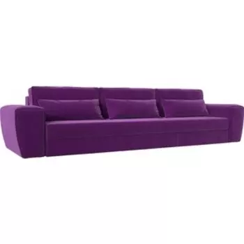 Лига Диванов Прямой диван Лига-008 Long микровельвет фиолетовый