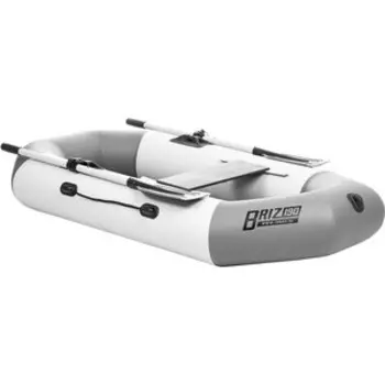Лодка надувная Тонар Бриз 190 с веслами бело/серый