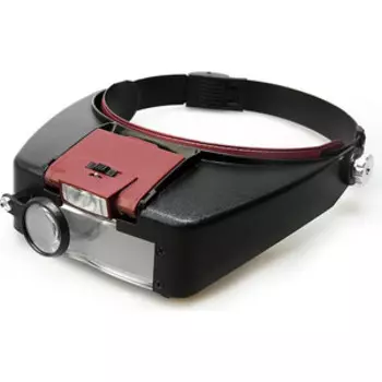 Лупа Kromatech налобная 1,5/3,0/8,5/10,0x, с подсветкой (2 LED) MG81007-A
