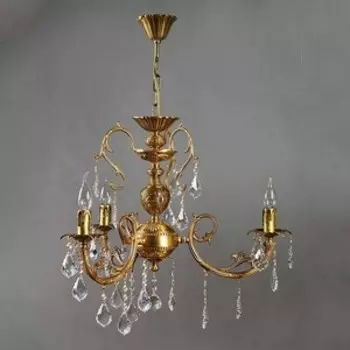 Люстра Ambiente Подвесная Alicante 8888/3 AB Leaf Crystal