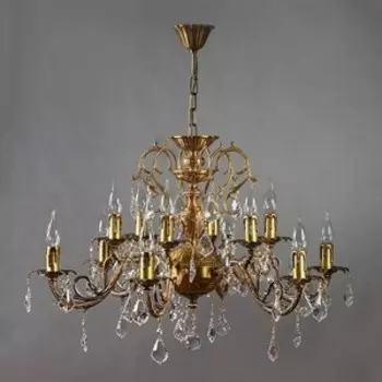 Люстра Ambiente Подвесная Alicante 8888/6+6 AB Leaf Crystal