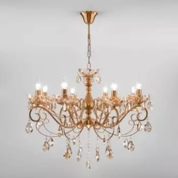 Люстра Eurosvet Подвесная Escada 10109/8 бронза/тонированный хрусталь Strotskis