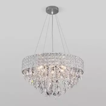 Люстра Eurosvet Подвесная Kira 10115/8 хром/прозрачный хрусталь Strotskis